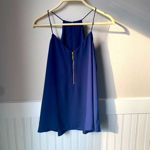 Express Zipper Front Tank Top